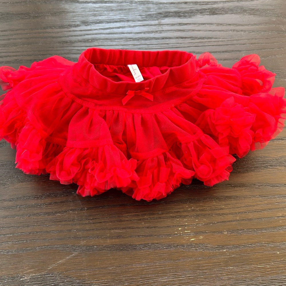 Cherokee Red Infant Ruffle Tulle Tutu Skirt - Picture 2 of 7